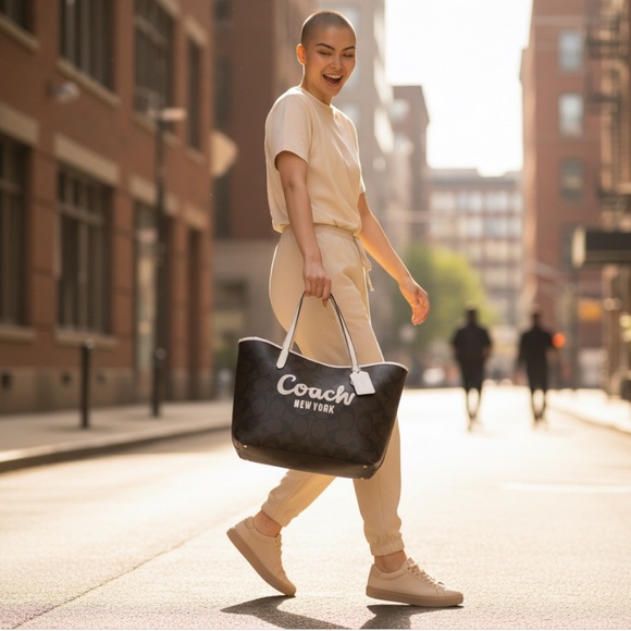 Coach City Tote Bag With Coach Logo NWT - Picture 11 of 14